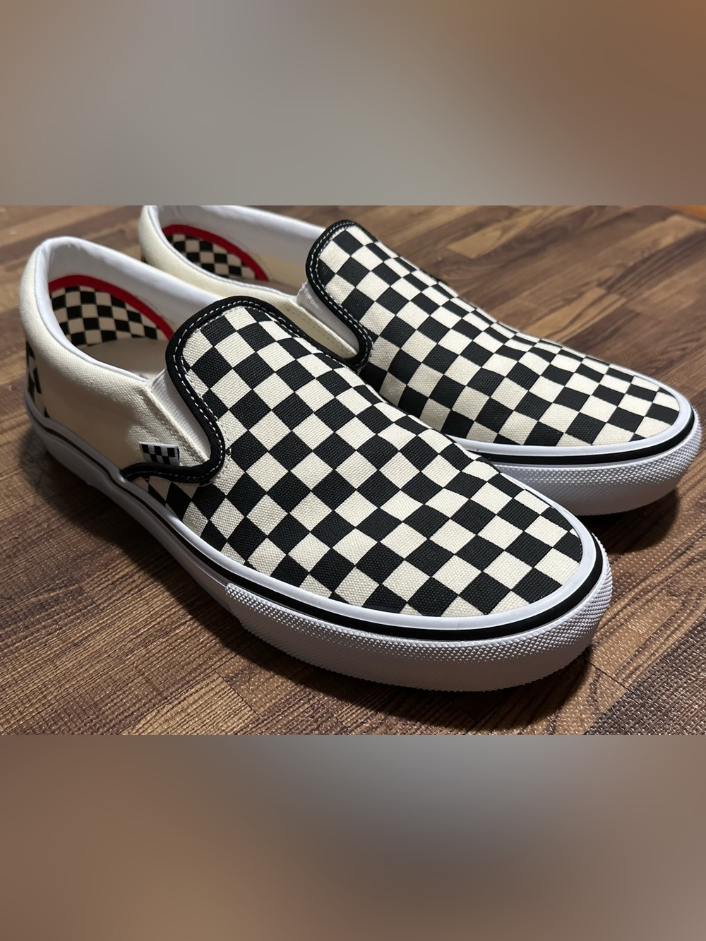 Vans Skate Slip-On Men’s Shoes, size 11.5, Black/White Checkerboard